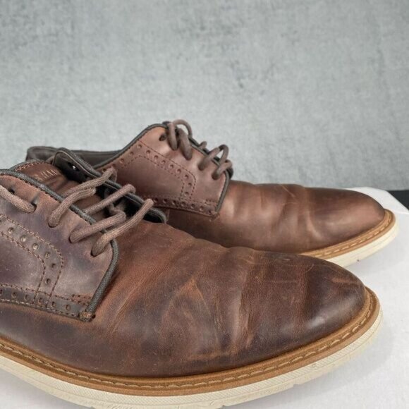Cole Haan Go-To Plain Men's  10.5 M Toe Oxford Shoes Dark Coffee Brown GRAND 360 - Picture 15 of 16